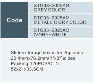 Microscope Slides Storage Boxes for 25 Pieces 25.4mmx76.2mm (1"X3") Slides