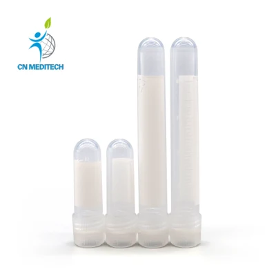 Tube cryogénique en plastique de flacons cryogéniques de stockage à basse température d'échantillonnage en laboratoire