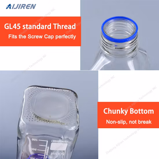 Nouveau produit couleur personnalisée GL45 bouchon à vis 250ml 500ml 1000ml 2000ml bouteille de réactif en verre
